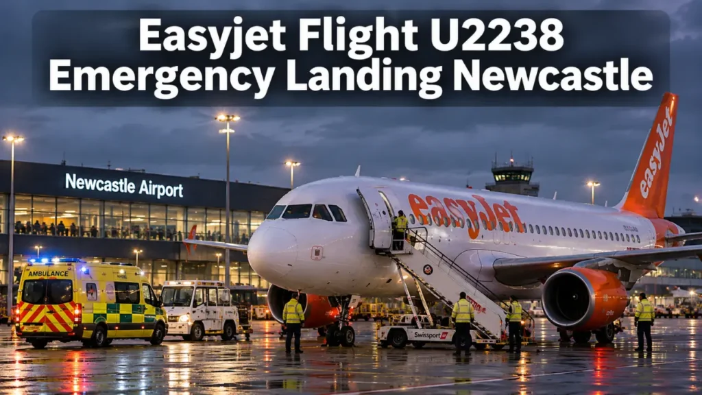 easyjet flight u2238 emergency landing newcastle
