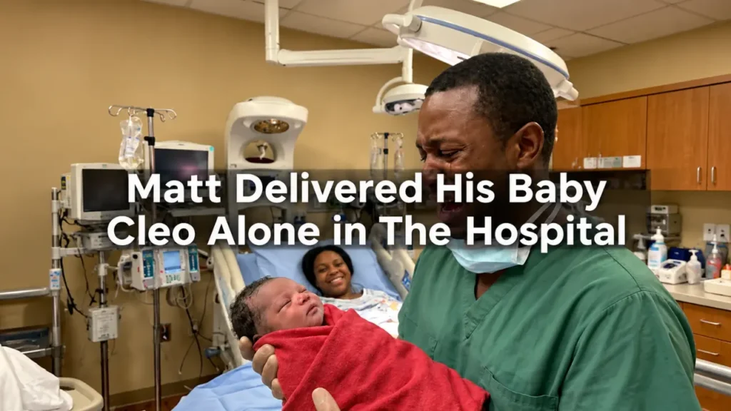 matt delivered his baby cleo alone in the hospital