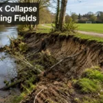 riverbank collapse iford playing fields